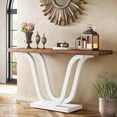 Tribesigns Farmhouse Console Table, 55-inch Long, Narrow, Natural Wood ...