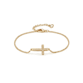 thumbnail image 1 of Pulsera De Cruz Con Zircón Para Mujer Regalo Xtellar dorado, 1 of 4