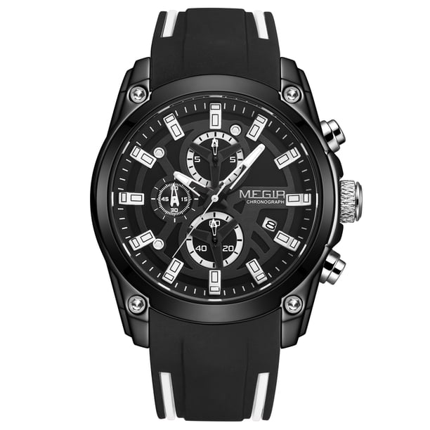 2144 Reloj para hombre Reloj cronógrafo multifuncional Reloj de pulsera de cuarzo de moda Reloj MEGIR De pulsera