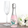 thumbnail image 3 of Big Dot of Happiness Trading The Tail For A Veil - Mini Wine & Champagne Bottle Label Stickers - Mermaid Bachelorette Bridal Shower Favor Gift - 16 Ct, 3 of 7
