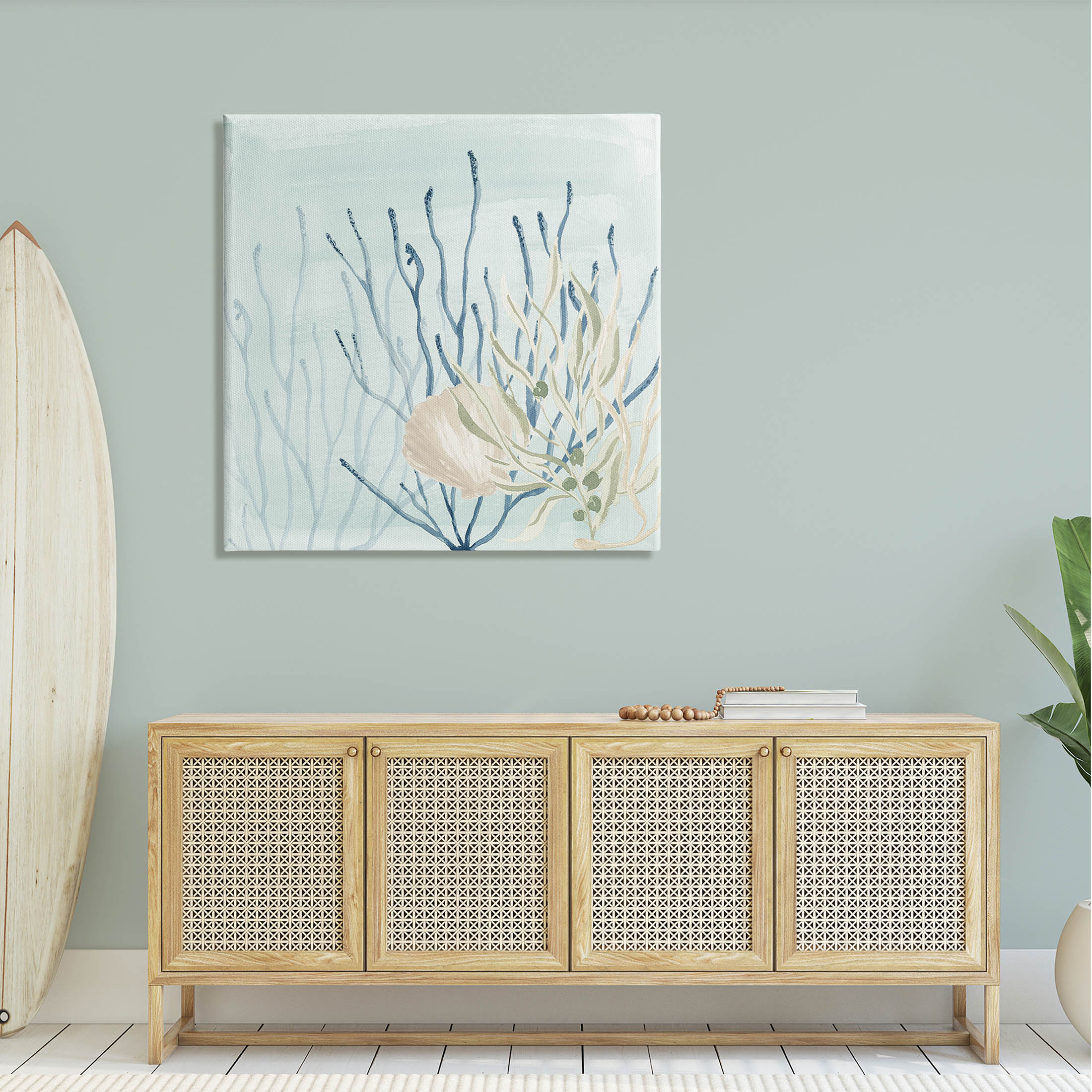Underwater Coral Shells View Animals & Insects Graphic Art Gallery Wrapped Canvas Print Wall Art