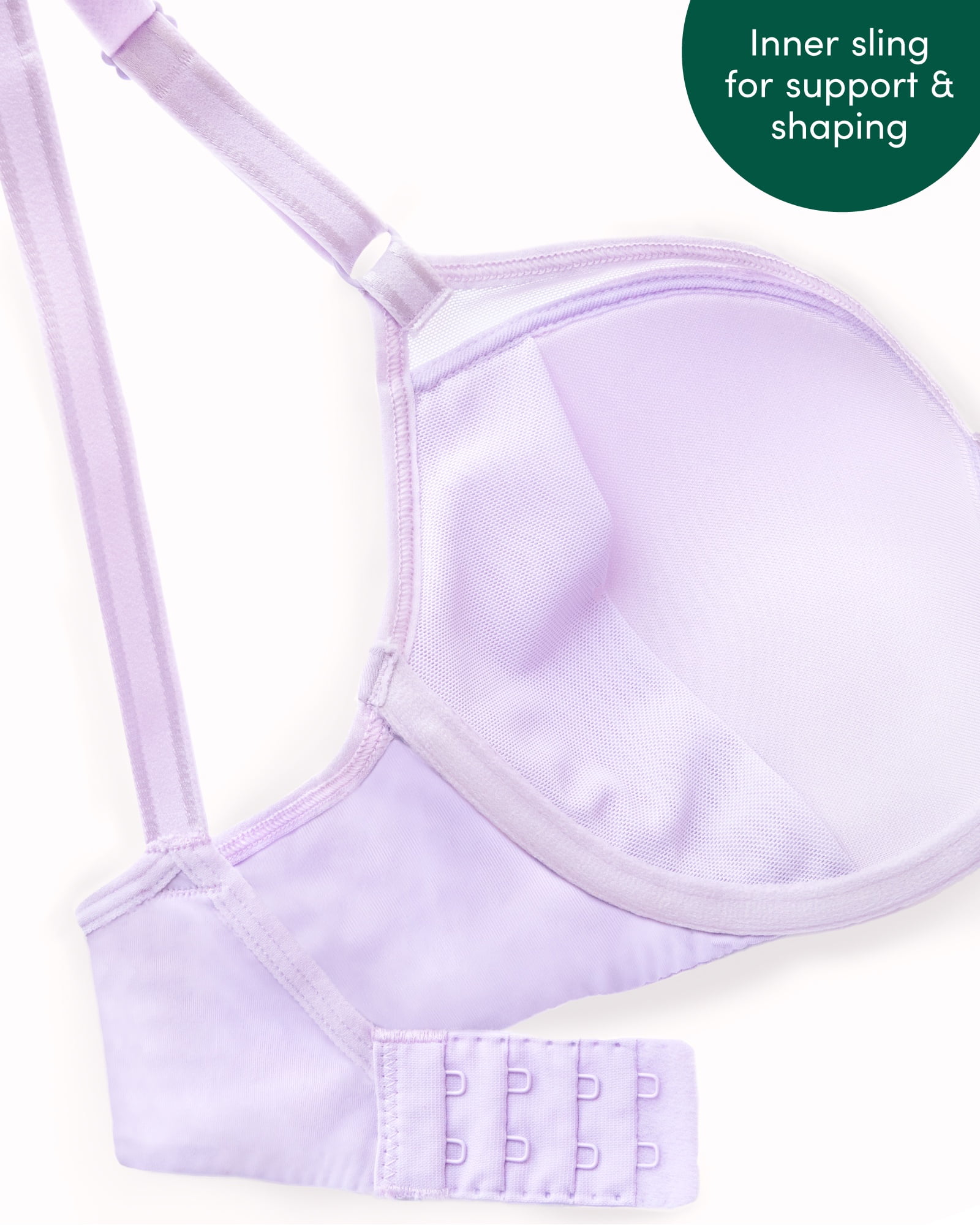 Fruit of the Loom Women's Smooth Spacer T-Shirt Bra -Breathable, Ultra-Soft, Flexible, and Invisible Under Tees