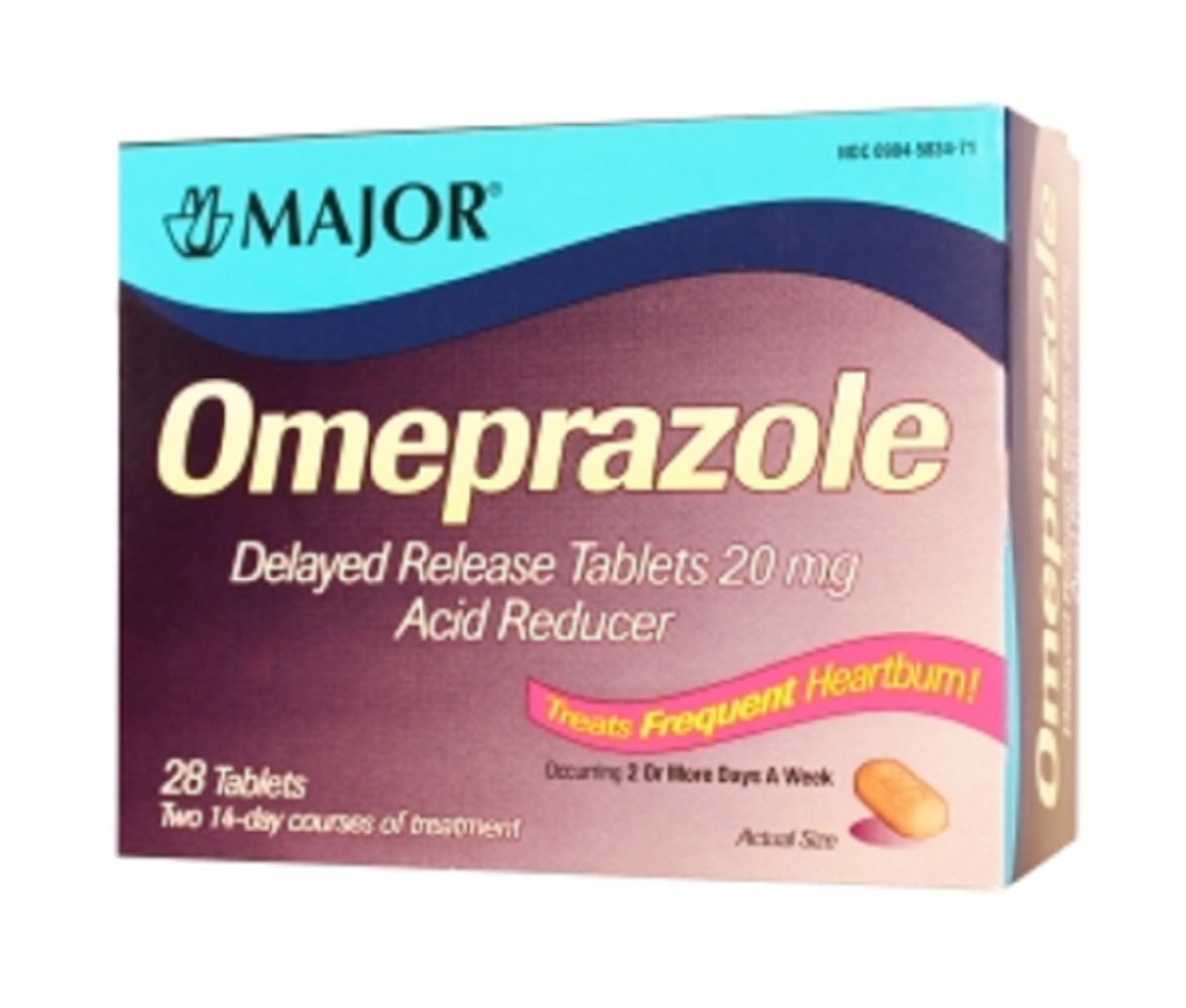 MAJOR OMEPRAZOLE 20MG DR TABS OMEPRAZOLE20 MG Brown 28