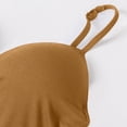 thumbnail image 5 of Nestiefly Tank Top with Built in Bra for Women Spaghetti Strap v Neck Camisole Tops Workout Summer Cami Undershirt Light Brown 4XL, 5 of 8