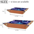 thumbnail image 4 of Women Girls Leather Square Dish Trinket Plate Jewelry Tray, Tie Dye Whale Pattern Mothers Day Birthday Gift, 4 of 6