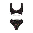 thumbnail image 4 of Daiia Heart and Stars Women's Bikini Set Two Piece Swimsuit High Waisted Bikini Adjustable Straps Bikini Perfect for Beach, Pool, and Summer Vacation-Large, 4 of 9