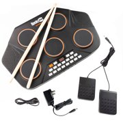 RockJam Tabletop 5 Pad Electronic MIDI Drum Kit RJTTED02-1