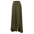 thumbnail image 2 of A2Y Women's Solid Modal Wide Leg Tulip Pants Olive S, 2 of 5