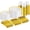 Gold, variant on 150 PCS Black and Gold Disposable Dinnerware Set, Plastic Plates for Party, Including 25 Dinner Salad Plates, Cups, Forks Knives Spoons for New Year Party Supplies