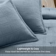 thumbnail image 6 of Regency Heights King/Cal King Comforter Set, 3-Piece Waffle Weave Textured Bedding Set with Soft Lightweight Comforter and Pillow Shams, Cozy 3D Textured Design for All Season, Blue, 6 of 11