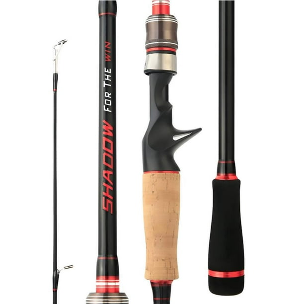 Baremost Carbon Fishing Rod M + Fishing Rod Ml Rod 2 Tips Spinning Casting Rod Fishing Tackle (Gun Handle 2.1m)