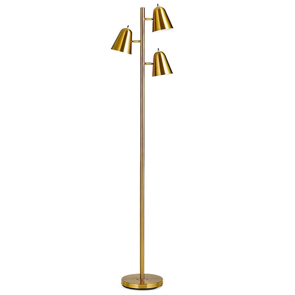 Kadyn Floor lamp, Reading Lamps,Floor Light,64 Inch 3-Light LED Floor Lamp Reading Light for Living Room Bedroom - Golden