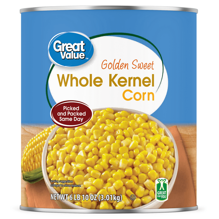 3 pack) Great Value, Golden Sweet Whole Kernel Corn, 106 oz 