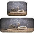 thumbnail image 7 of SKYSONIC Unique Math Science Poster Kitchen Mats Set of 2 Book Wood Anti Fatigue Floor Runner Rug Non Slip Comfort Mat 19.7x27.6 Inch + 19.7x47.2 Inch for Living Room Laundry Room Hallway, 7 of 7