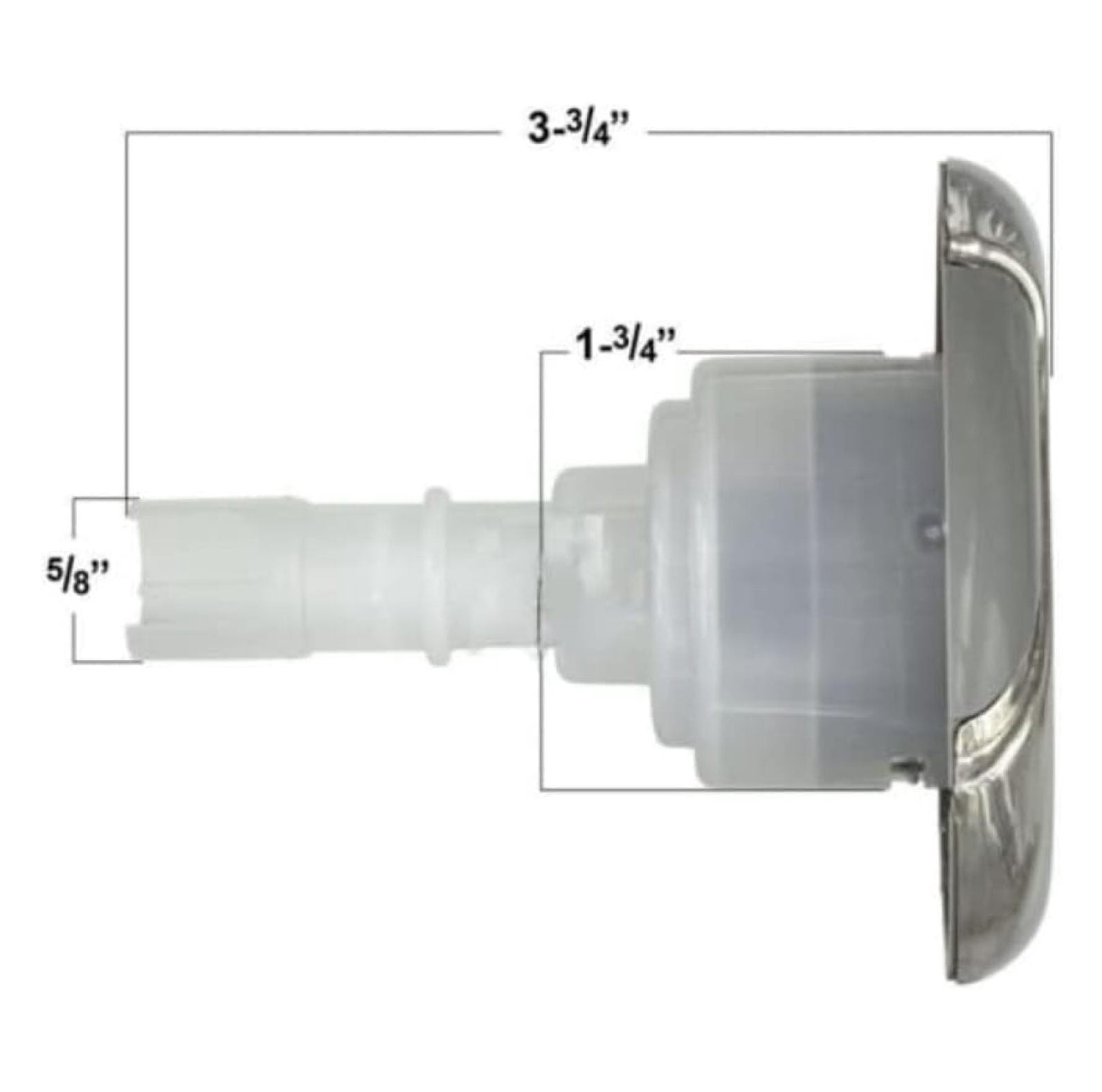 Hot Tub Compatible with Marquis Spas Jet, 7-Port, Stainless/Gray, 3 1/4 Inch MRQ320-6746