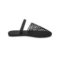 thumbnail image 2 of BLISSFUL STEP Women's Mesh Round Toe Slip on Slides Flats Sandals Black 6, 2 of 6