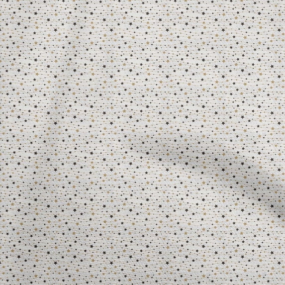 oneOone Rayon White Fabric Galaxy Star Diy Clothing Quilting Fabric Print Fabric By Yard 56 Inch Wide