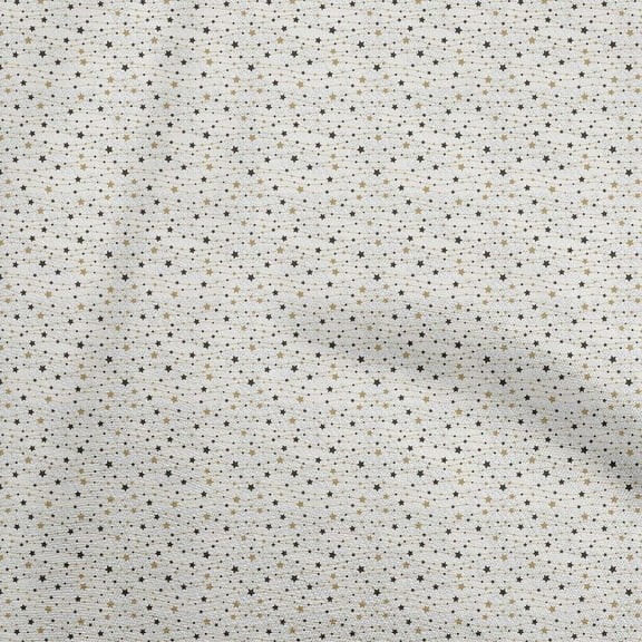 oneOone Polyester Spandex White Fabric Galaxy Star Sewing Fabric By The Yard Printed Diy Clothing Sewing Supplies 56 Inch Wide