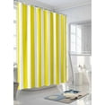 thumbnail image 5 of Yellow Striped Waterproof Fabric Shower Curtain, Modern Farmhouse Yellow White Stripes Shower Curtain for Bathroom Curtains Bathtubs Hotel Washable Shower Curtains with 12 Hooks Standard 60x72, 5 of 6