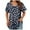 Dark Blue, variant on TOWMUS V-Neck T-shirts for Women Petal Sleeve Tunic Tops Summer Casual Womens Shirts