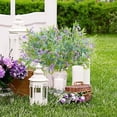 thumbnail image 4 of 8 Bundles Artificial Flowers for Outdoor, UV Resistant Fake Plastic Flowers Plants No Fading Faux Flowers for Garden Window Box Office Home Bedroom Living Room Decor  (Purple), 4 of 7