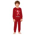 thumbnail image 5 of CUZIBR Kids Boy Girl Pajamas Christmas Loungewear Set Long Sleeve Crew Neck Tops And Pants 2 PC Santa Claus Graphic Cozy Fall Nightwear,Red,7-8 Years, 5 of 7