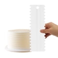 thumbnail image 5 of 4 Uds raspador de torta plástico ecológico duradero 8 estilos diseño de gancho colgante pastel más suave para hornear DIY blanco, 5 of 5