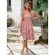 thumbnail image 2 of Vestido casual de verano Glamaker a media pierna con estampado floral y bolsillos, 2 of 4