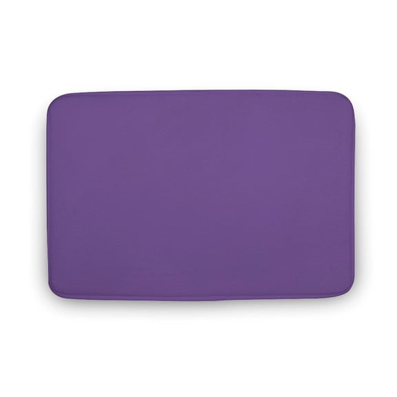 Dark Lavender Bath Rug, Soft Absorbent Bathroom Mat, Coral Fleece Floor Mat, 19.7" x 31.5"