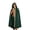 Green, variant on SAWOBUUN Renaissance Hooded Cloak for Men Women,Halloween Medieval Cape Witch Robe Victorian Suede Cape