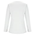 thumbnail image 4 of Ribbed Long Sleeve T Shirts for Womens Slim-fit Sexy Lace V Neck Blouses Stretchy Fitted Outdoor Y24K Tops, 4 of 7