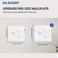 thumbnail image 7 of ELEGRP Wall Plate Midsize 1-Toggle/1-Duplex, 2 Gang,White (10-Pack), 7 of 7