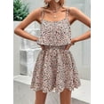 thumbnail image 4 of Women'S Summer Floral Rompers Square Neck Ruffle Sleeveless Flowy Shorts Jumpsuits Vacation Outfits Colorful XL, 4 of 9