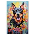 thumbnail image 3 of Thuan Beauceron Dog Flower Art Print Canvas, Wall art Painting Decor, Puppy Pop Art Home Decor Artwork For Bedroom Living Room Bathroom Decor, Puppies Colorful Photo, 3 of 6