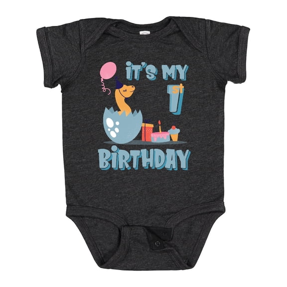 Inktastic Hatching Dinosaur 1st Birthday Boys or Girls Baby Bodysuit