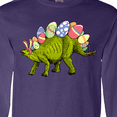 thumbnail image 4 of Inktastic Easter Bunny Stegosaurus with Eggs and Pink Ears Long Sleeve T-Shirt, 4 of 5