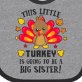 thumbnail image 4 of Inktastic This Little Turkey is Going to Be a Big Sister Girls Baby Bib, 4 of 4