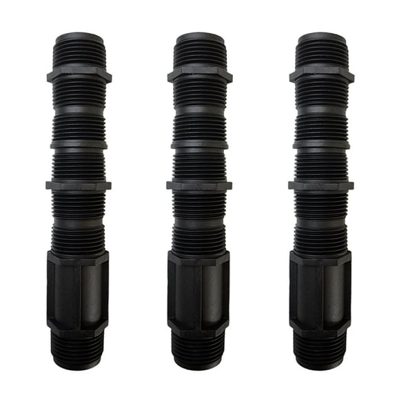 USA Made - Premium 3/4 Inch MIPT x 6 Inch High Male Poly Cut-Off Sprinkler Height Extender Riser Nipple Adjustable Length Adapter (Fits Most Brands Orbit, Rain Bird, Hunter, Irritrol & More) (5)