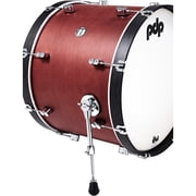 PDP Concept Classic 3-Piece Bop Drum Kit Shell Pack, 22 Bass, Oxblood and Ebony Hoops