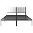 thumbnail image 3 of vidaXL Metal Bed Frame with Headboard Black 135x190 cm Double, 3 of 5