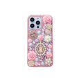 thumbnail image 1 of SaniMore Case for iPhone 13 Pro (6.1 inch 2021 Release), 3D Pearls & Flower Love Heart Backplane Luxury Sparkle Girly Elegant Protective Shockproof Anti-drop Silicone Clear For iPhone 13 Pro, Pink, 1 of 7