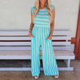 thumbnail image 2 of IROINNID Sleeveless Jumpsuit For Women Full-Length Striped Jumpsuit Casual Wide Leg Pants Jumpsuit, 2 of 9