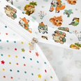 thumbnail image 4 of Castle Fairy Cute Fox Bear Monkey Zebra Twin Duvet Cover,Happy Camping Animal Twin Bedding,Off White Green,Reversible,2pcs,No Comforter,1 Duvet Cover and 1 Pillowcase, 4 of 6