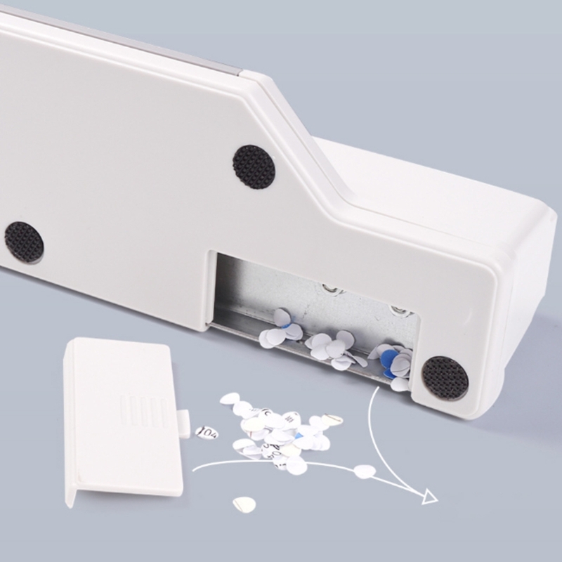 5 Sheets Paper Puncher, 30 Holes Punches, Punchersliding Hand Hold Long Reach Puncher Round 30 Holes Round Paper Punch