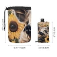 thumbnail image 5 of PhooArto Drawstring Cosmetic Bag, Barrel Shaped Portable Travel Makeup Bags, Sunflower Pig Wooden Board Large Capacity Waterproof Multifunctional Bucket Toiletry Bag, 5 of 6