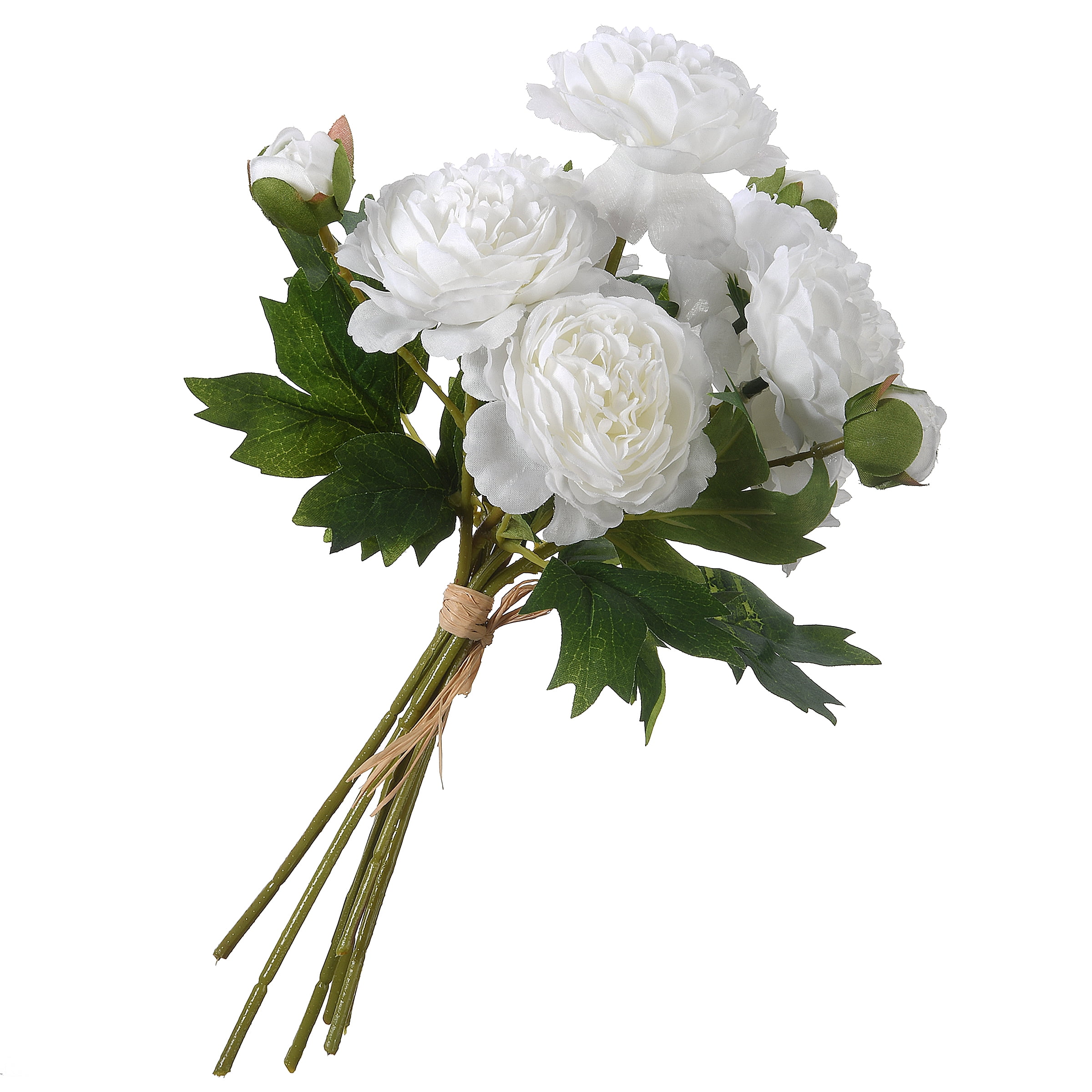 National Tree Company 12' White Peonies Bundle