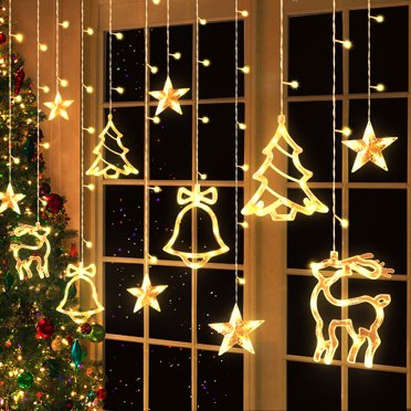 Window Wonder Christmas Lights Display - Pack of 4 Adjustable Rods ...