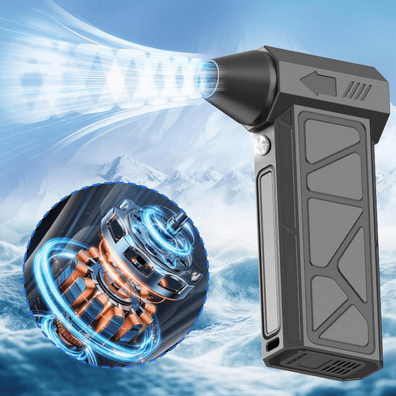 Compressed Air Duster, 130000RPM Handheld Car Vacuum/Air Blower& Pump, 4 Gear Adjustable Electric Air Duster Keyboard Duster with LED Light