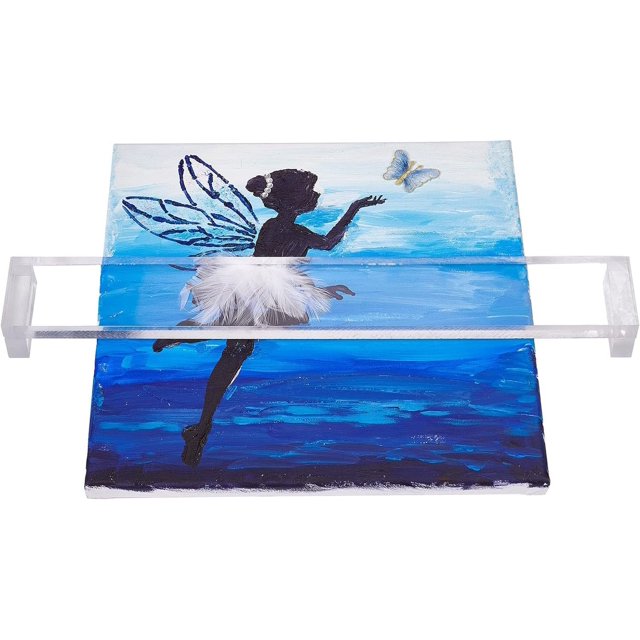 Puente de acrílico para artistas, 43 cm/17 pulgadas, reposamuñecas transparente. Puente creativo para pintar, dibujar y hacer bocetos con teclado.