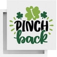 thumbnail image 3 of Zomyto 5"x5" Farm house Spring Lucky Wooden Box Sign Funny March Desk Decor Rustic Decorative Wood Block Plaque St Patrick's Day Decor, 3 of 6